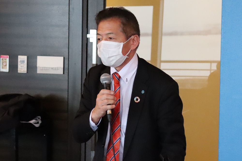 琵琶湖ホテルで開催した連合滋賀と滋賀県社会保険労務士会との意見交換会の様子